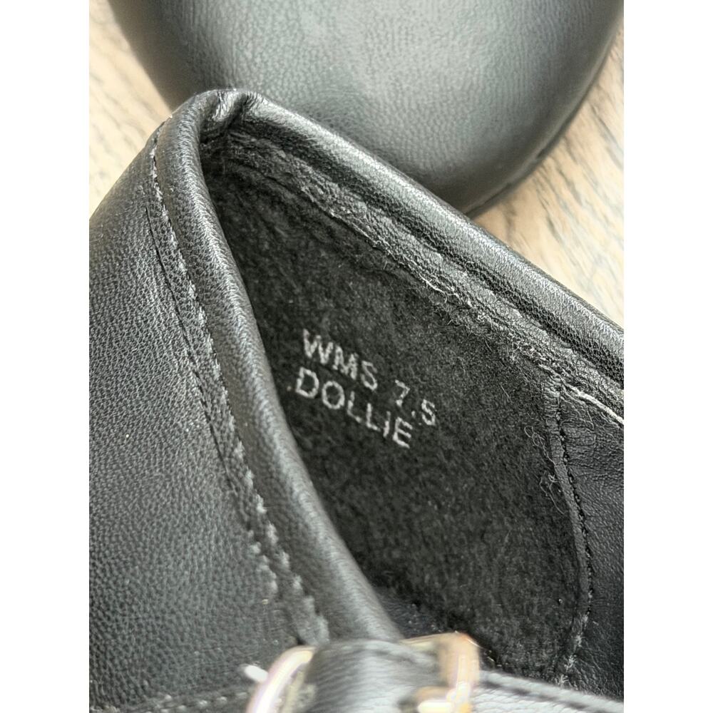 DV Dolce Vita Dollie Ballet Flat Size 7.5 Black Lather Round Toe Mary Jane Shoes - Picture 4 of 8